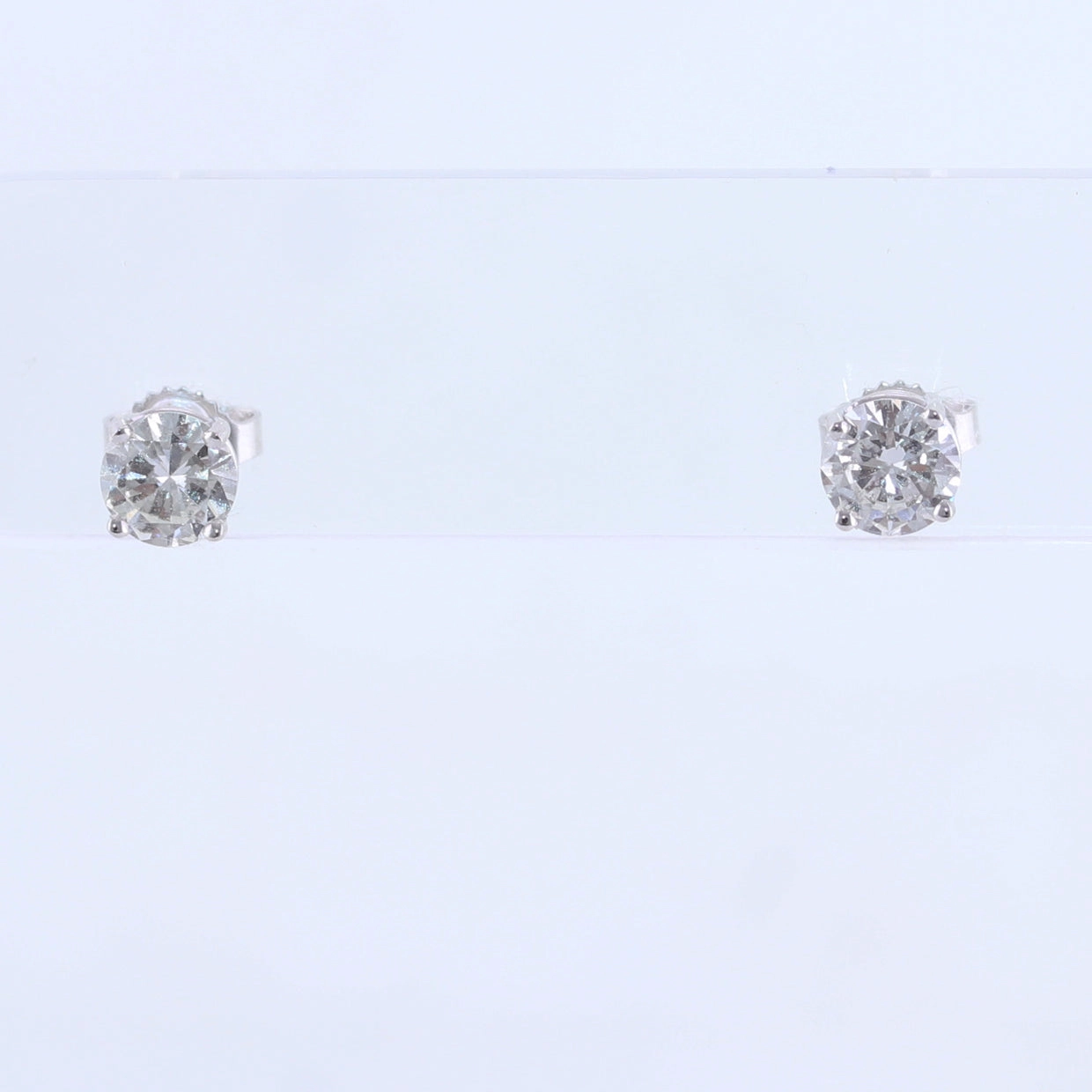 14k White Gold 1.20ctw Diamond Stud Earrings