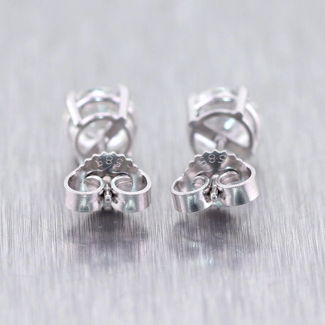 14k White Gold 1.20ctw Diamond Stud Earrings