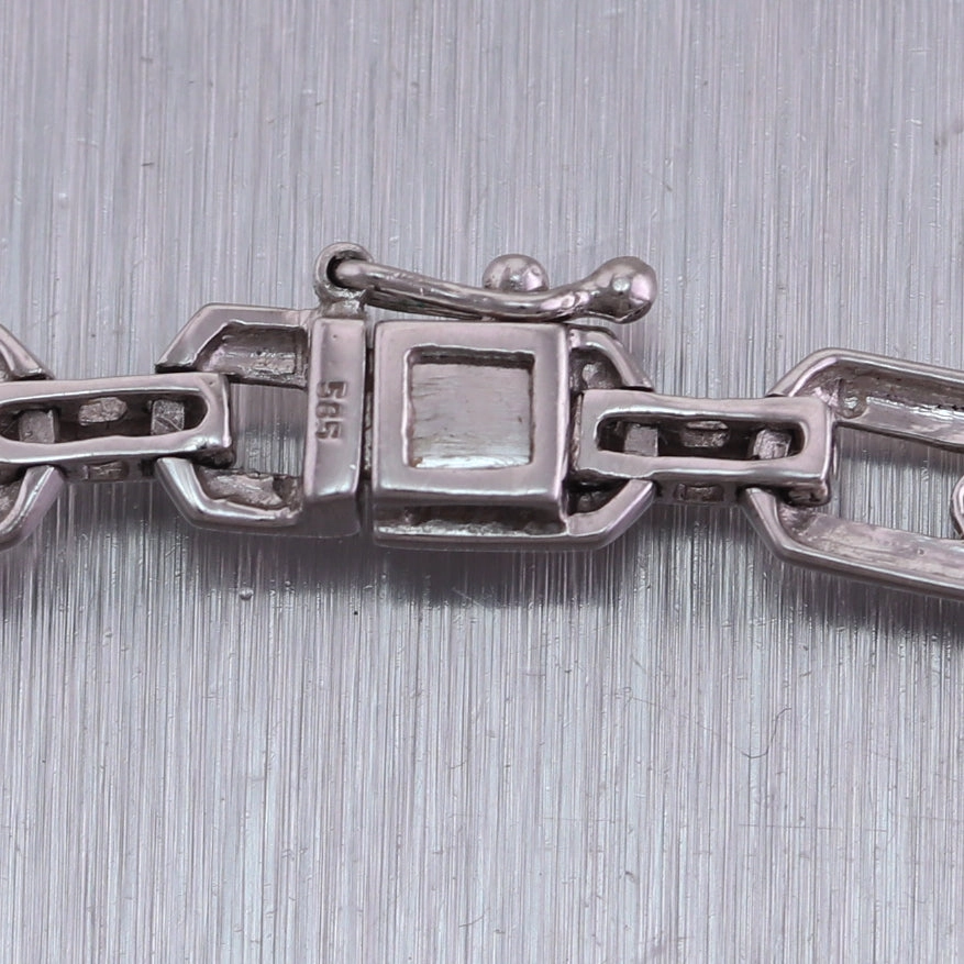 14k White Gold 2.50ctw Diamond 16" Bridal Necklace