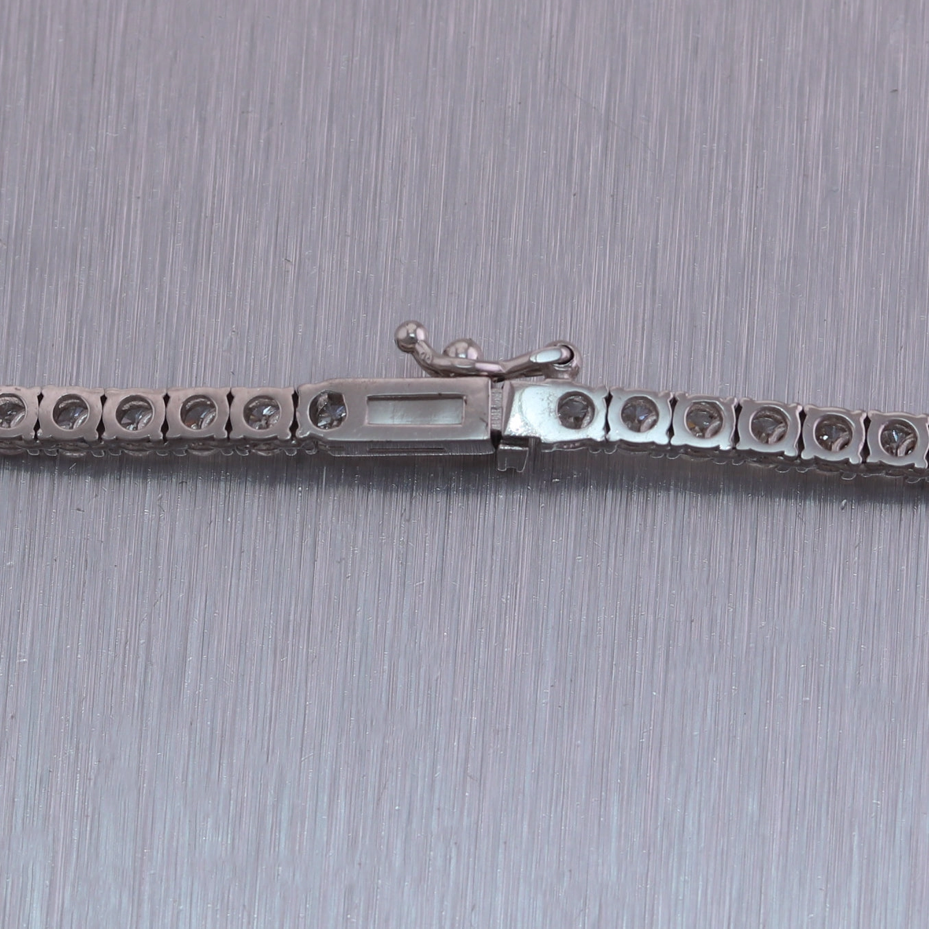 14k White Gold 8.12ctw Diamond Tennis 17" Necklace