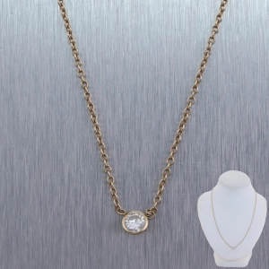 14k Yellow Gold 0.33ct Diamond By The Yard 18" Necklace