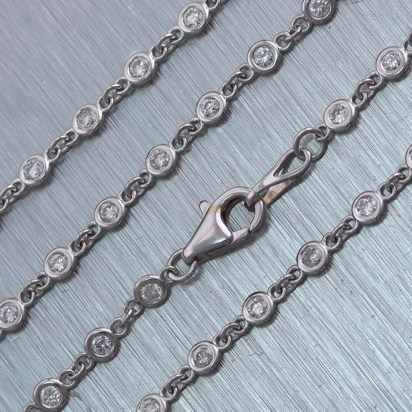 18k White Gold 2.01ctw Diamonds By The Yard 18" Necklace