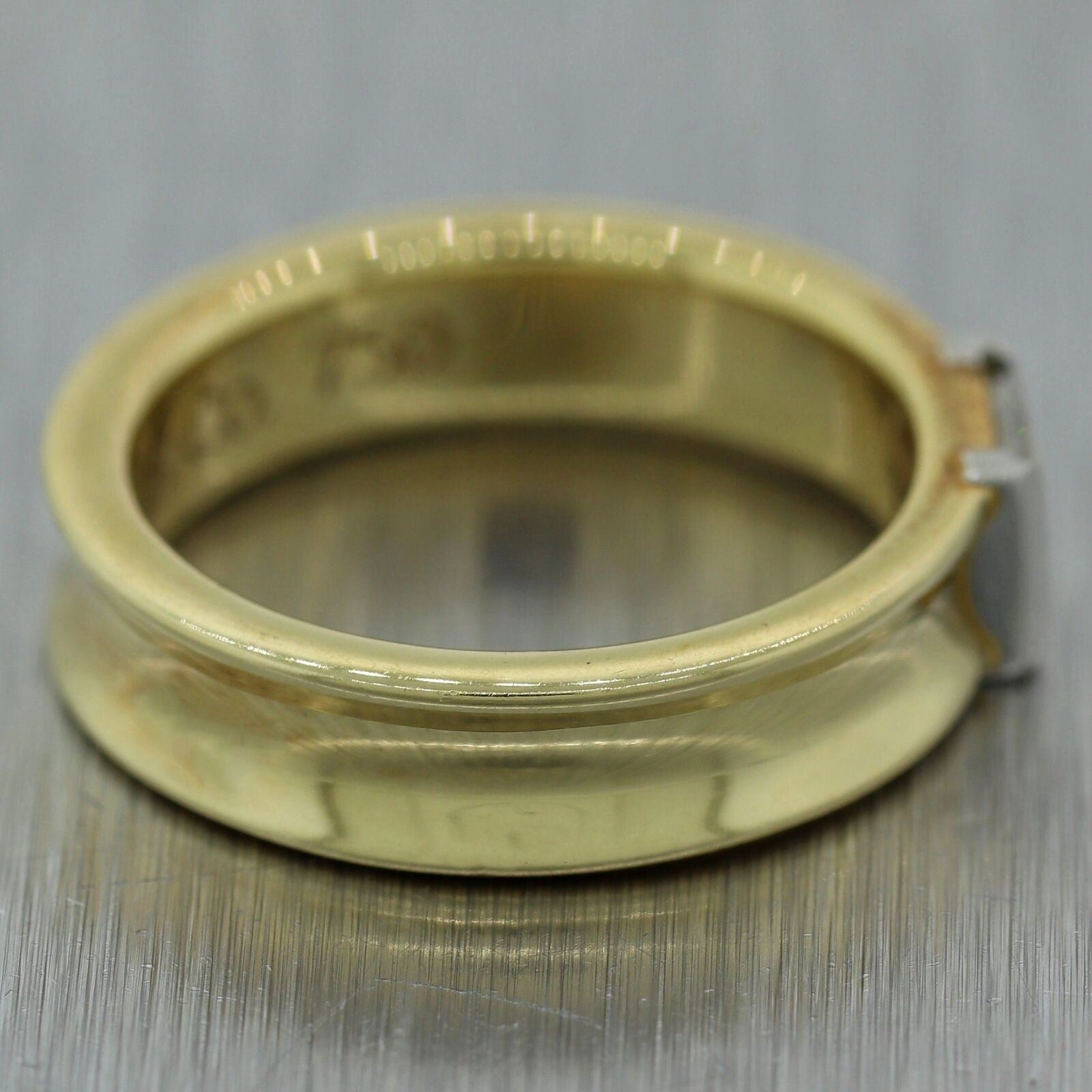 1997 Tiffany & Co. 18k Yellow Gold 0.20ctw Baguette Cut Diamond Band Ring