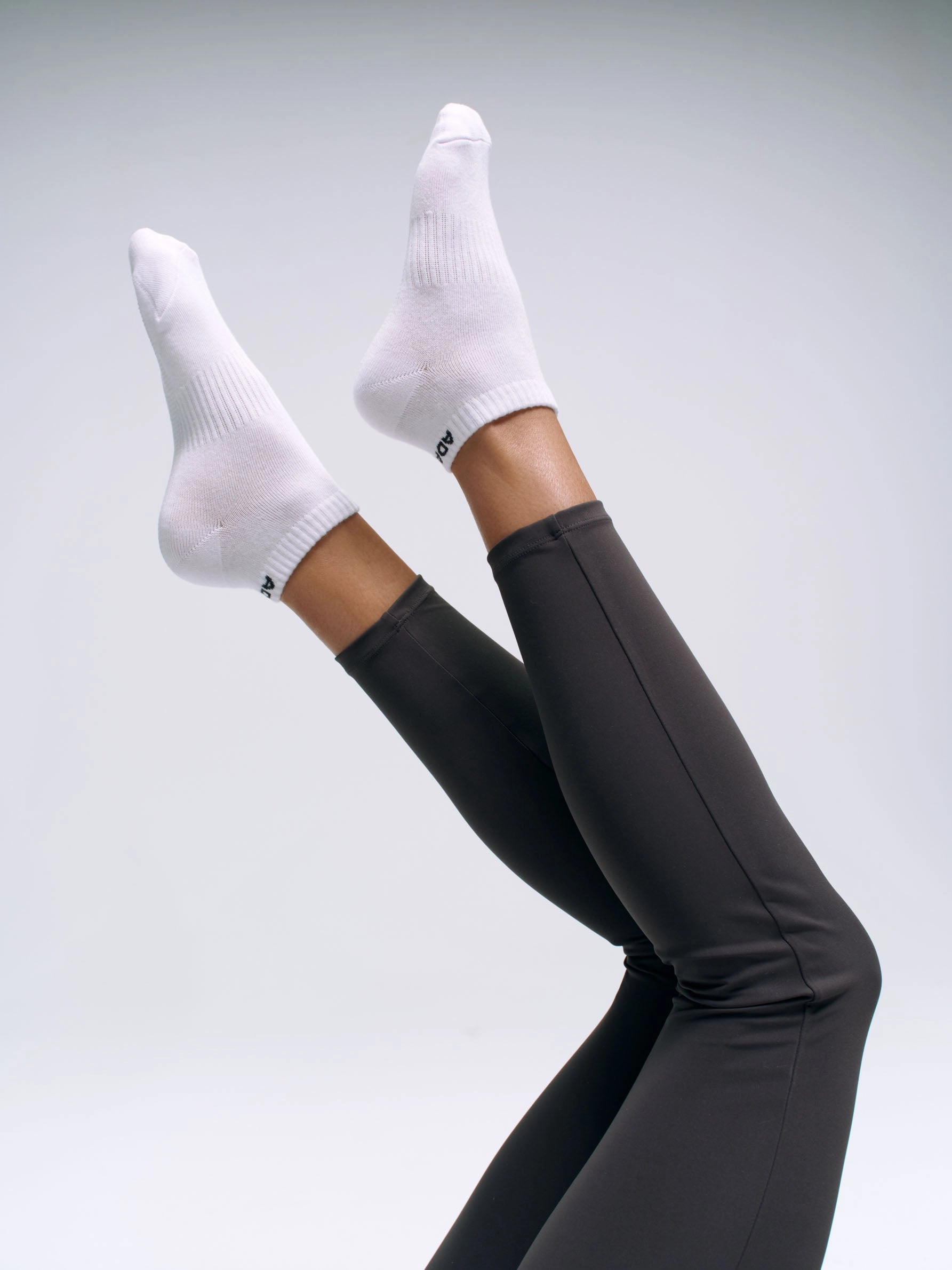2 Pack Pilates Grip Socks - White, Graphite Grey