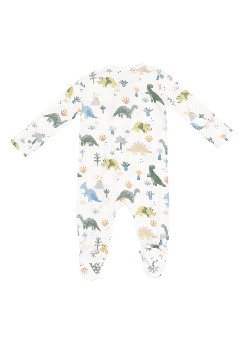 2-Way Zipper Footie - Soft Dinos