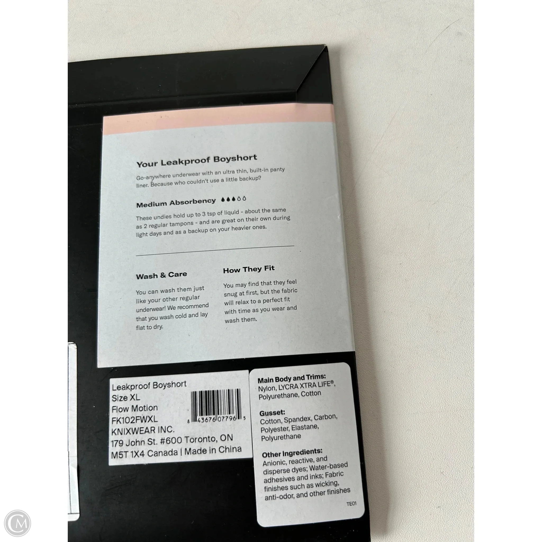 Accessory Label By KNIX LEAKPROOF BOYSHORT, Size: Xlarge