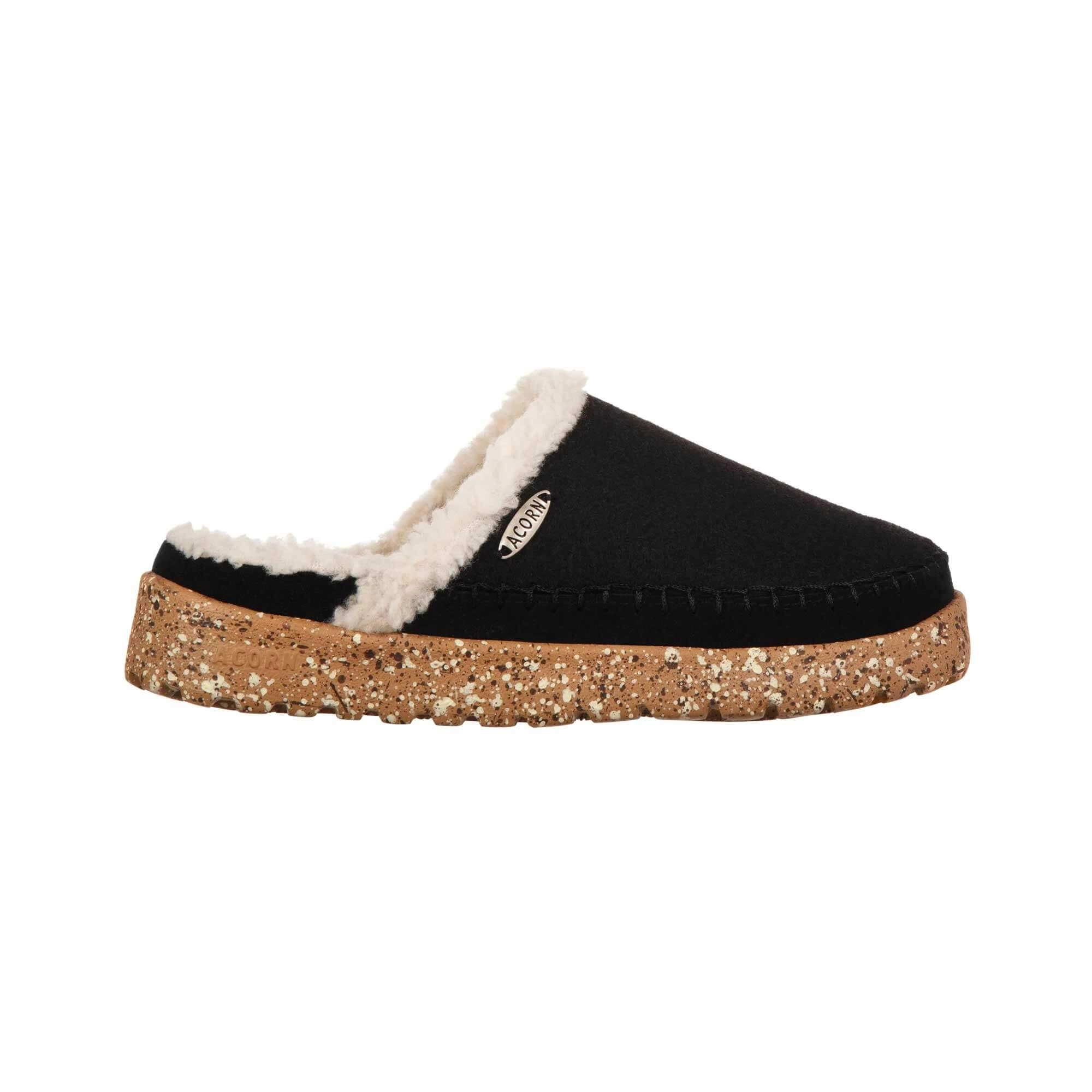 Acorn Women’s Rockland Clog - Recycled Felt Vamp, Black, Size 7 | A22701BLKW7