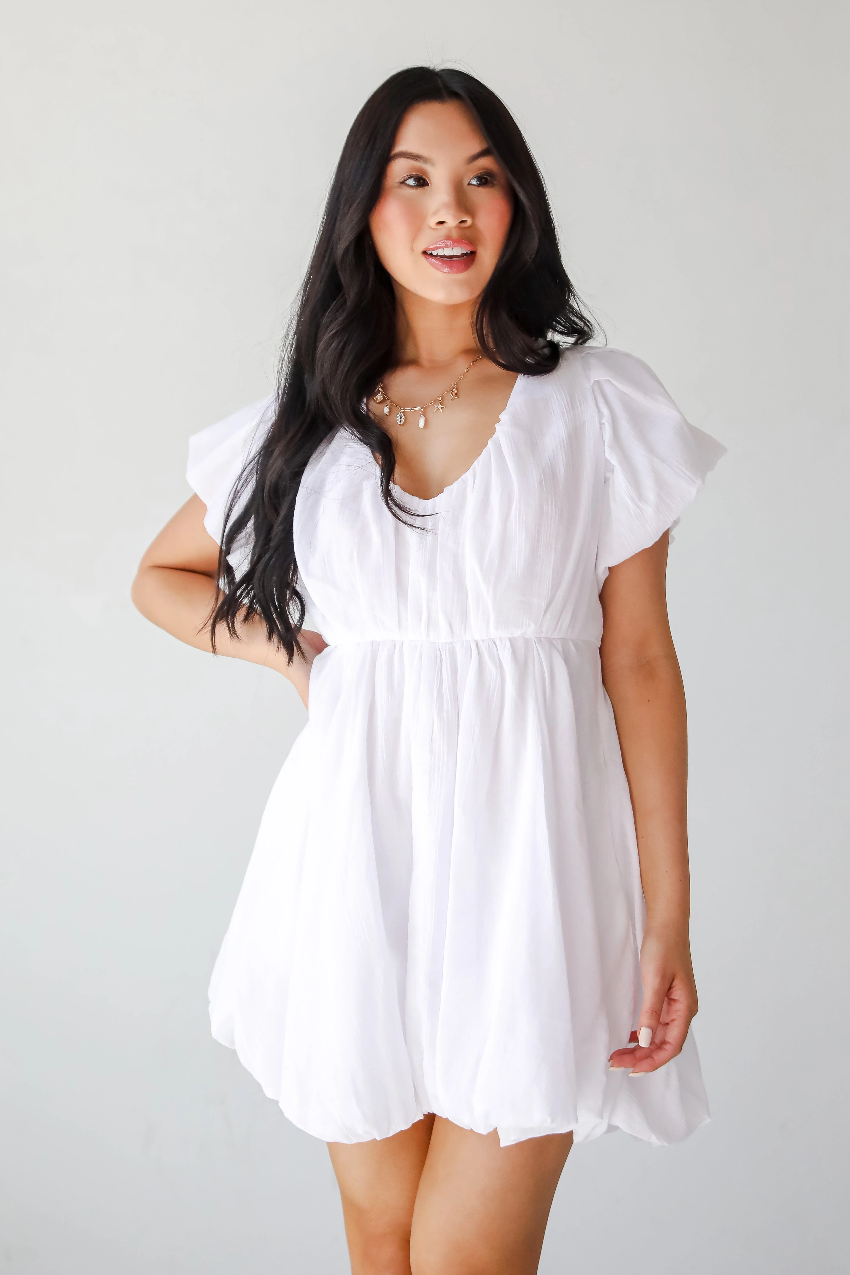 All The Charm Babydoll Mini Dress