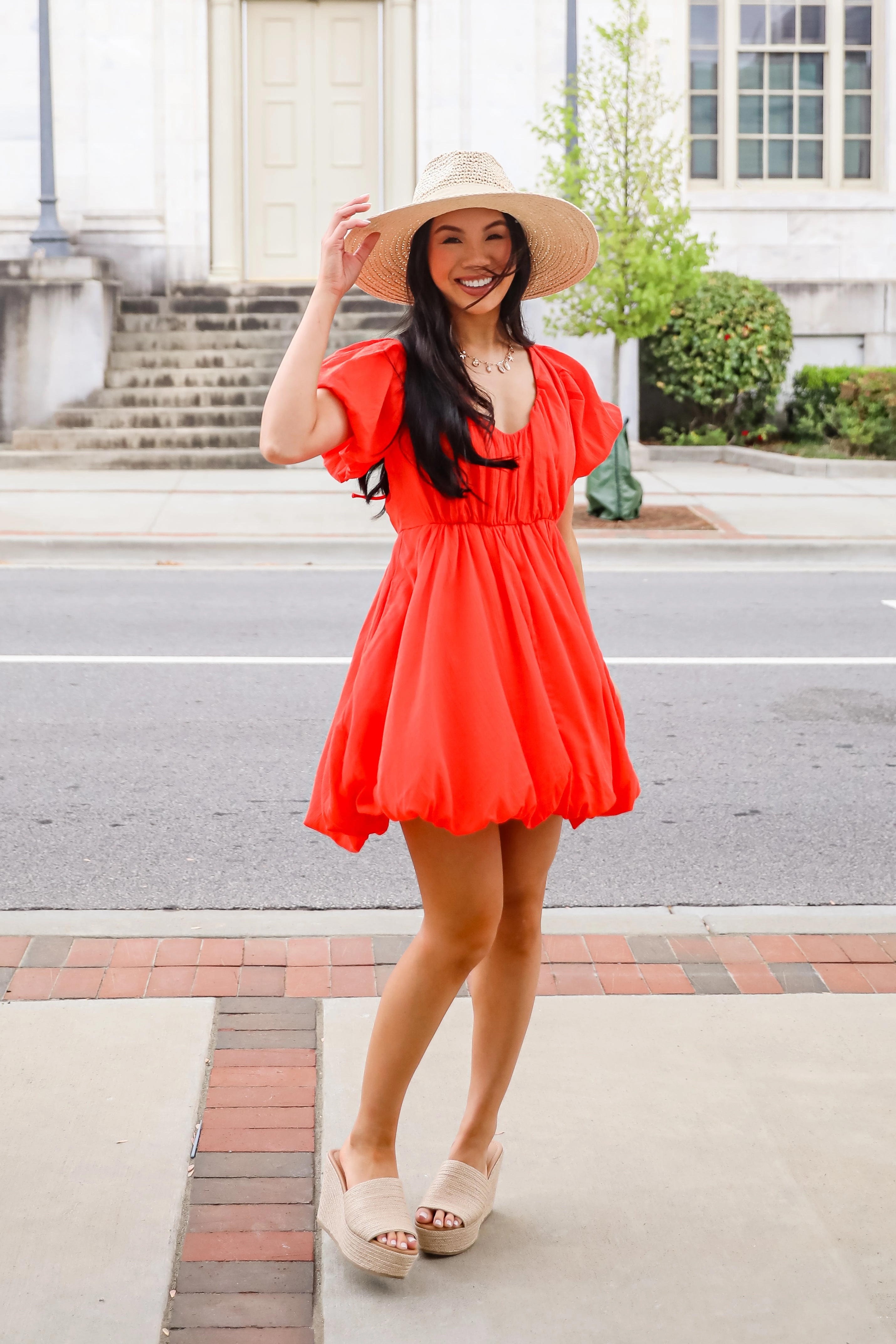 All The Charm Babydoll Mini Dress