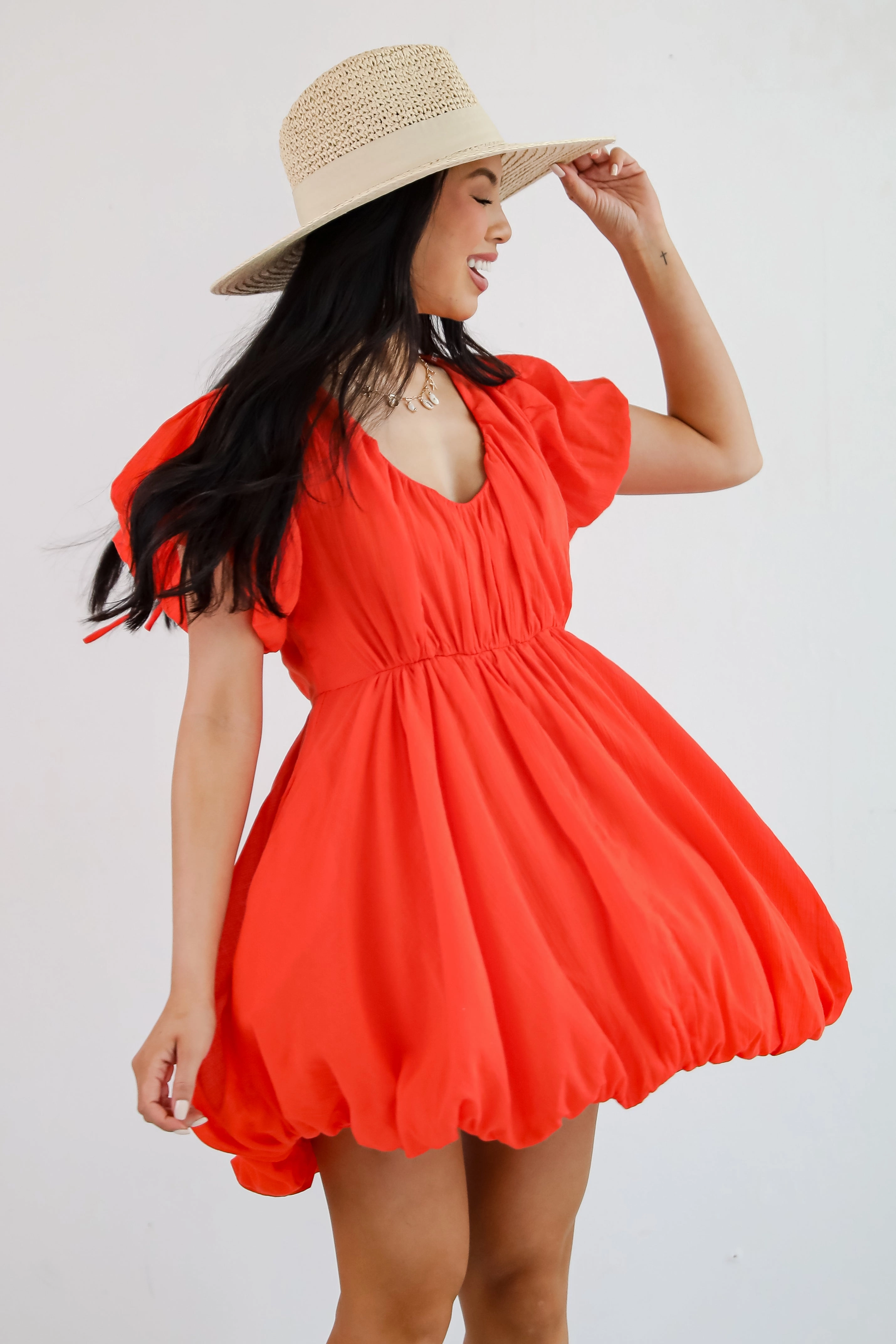 All The Charm Babydoll Mini Dress