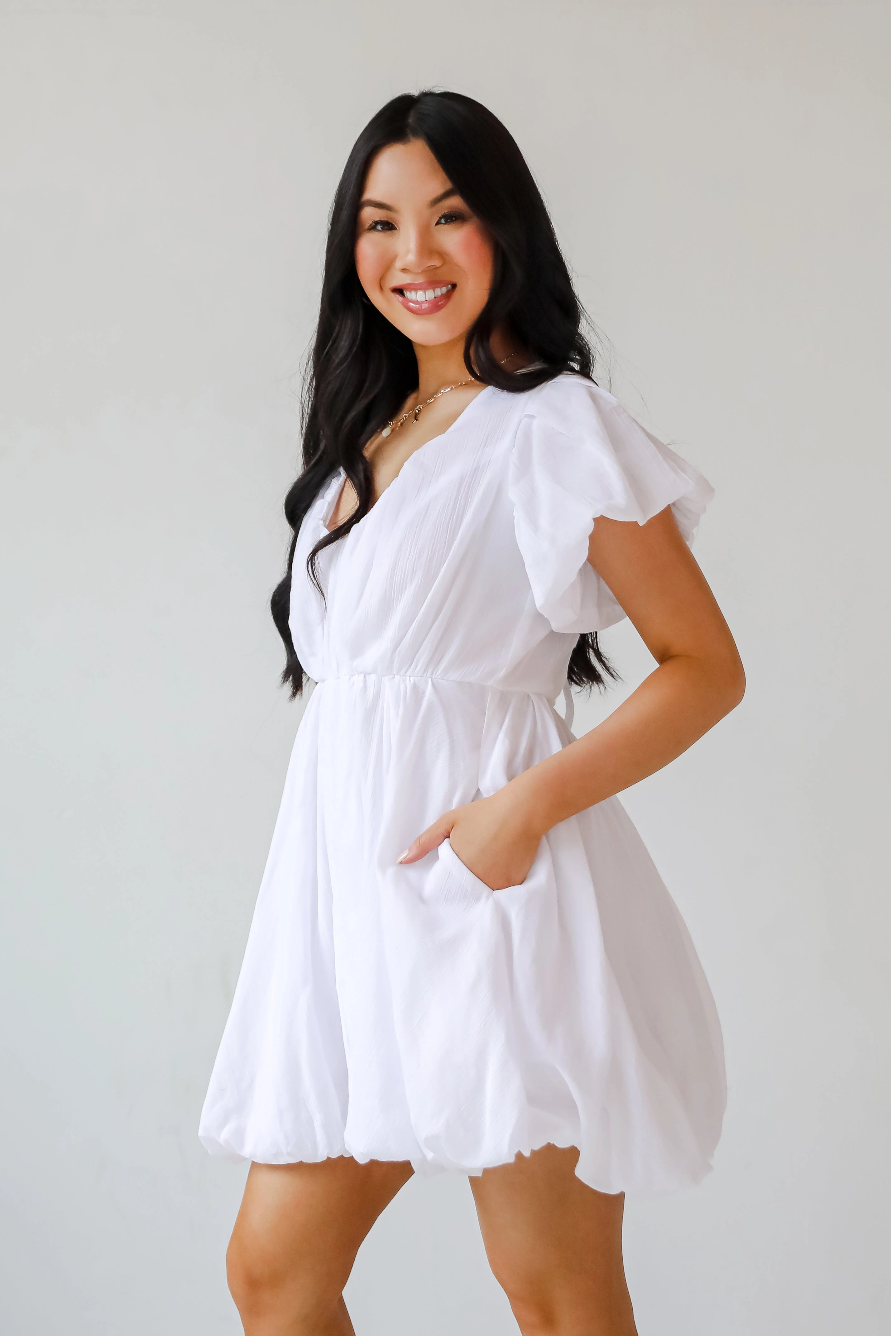 All The Charm Babydoll Mini Dress