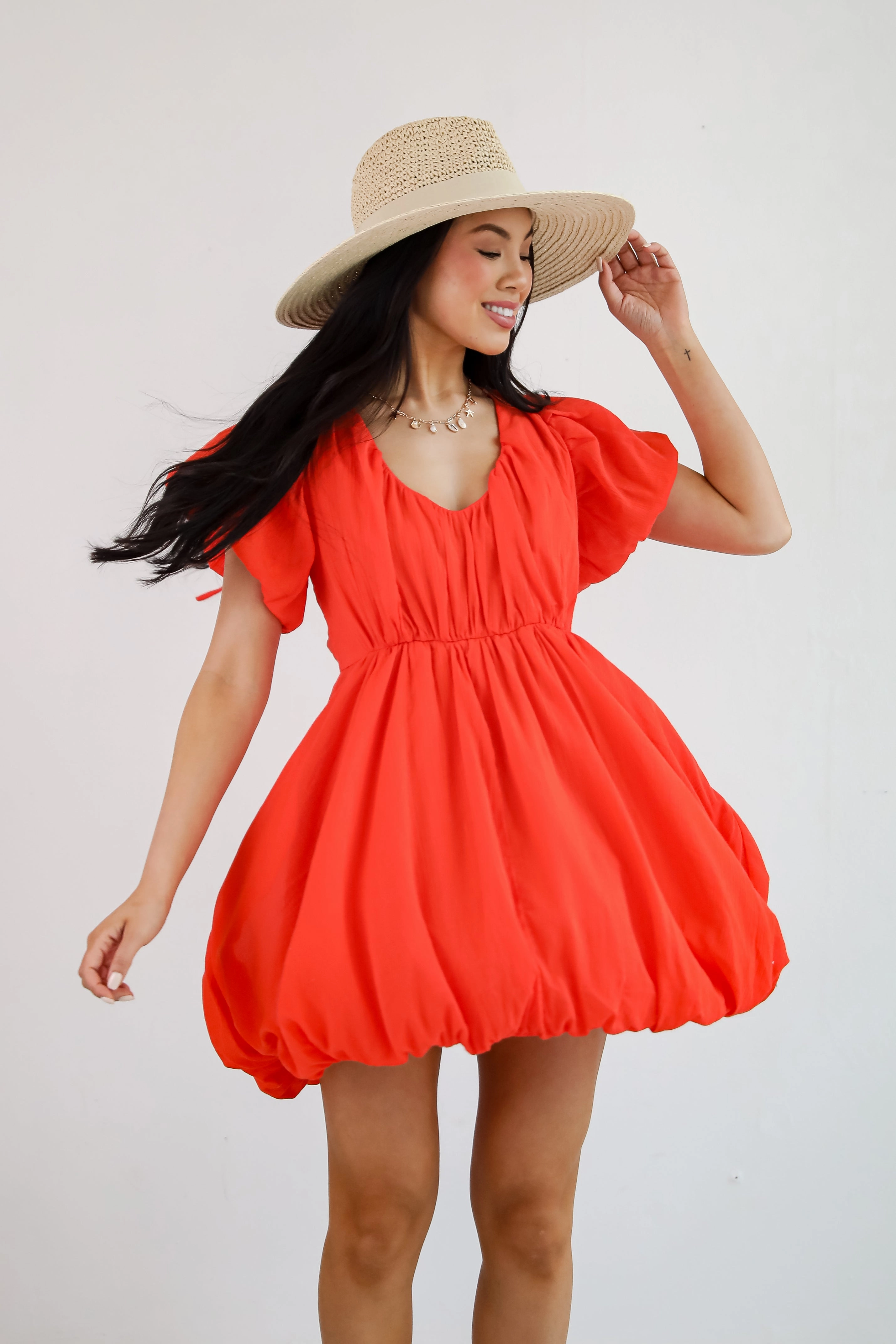 All The Charm Babydoll Mini Dress