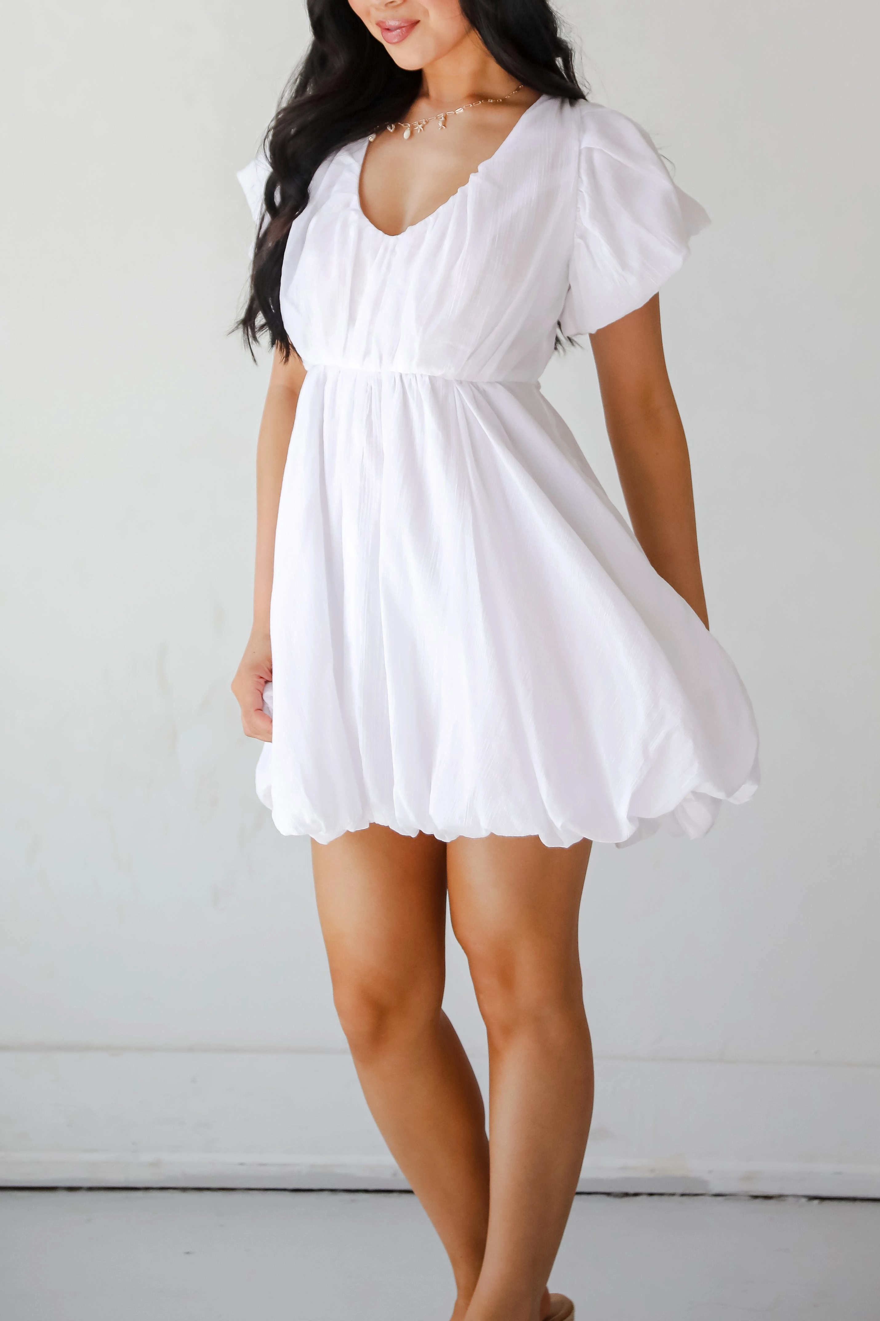 All The Charm Babydoll Mini Dress
