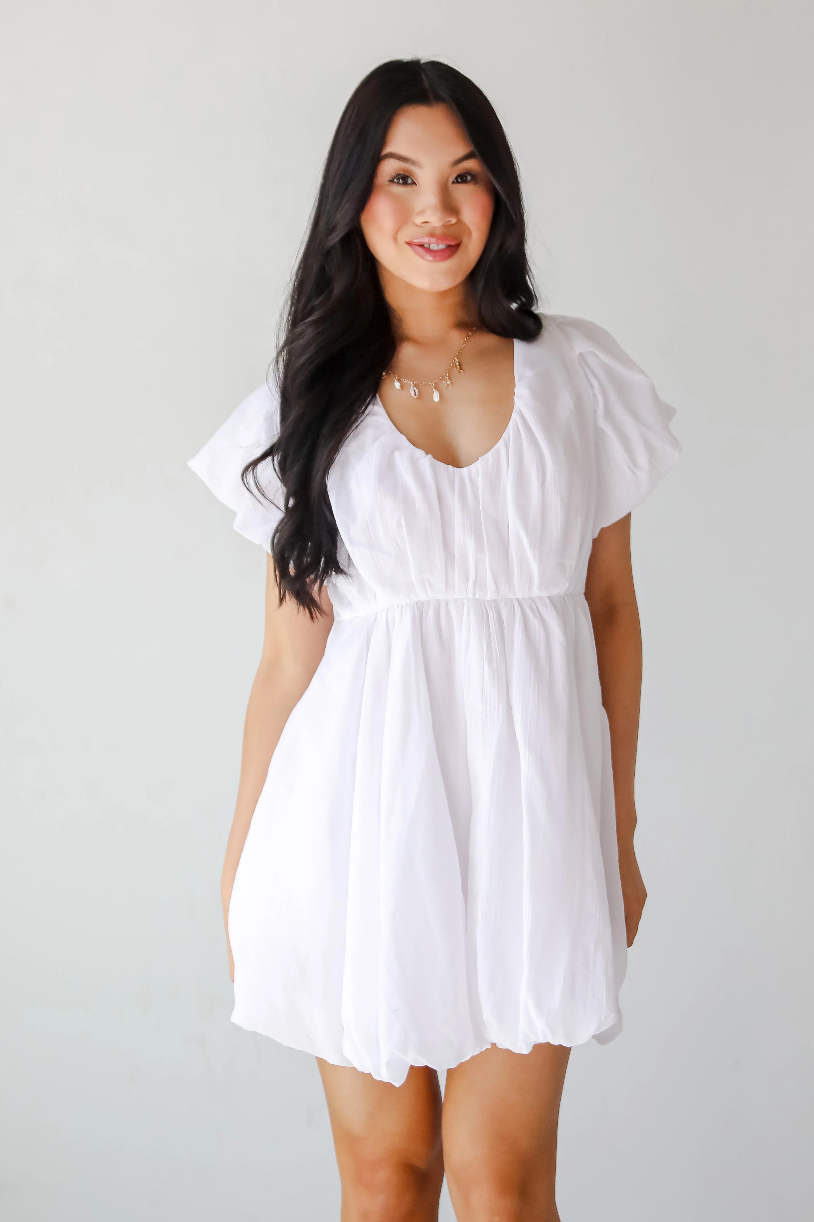 All The Charm Babydoll Mini Dress