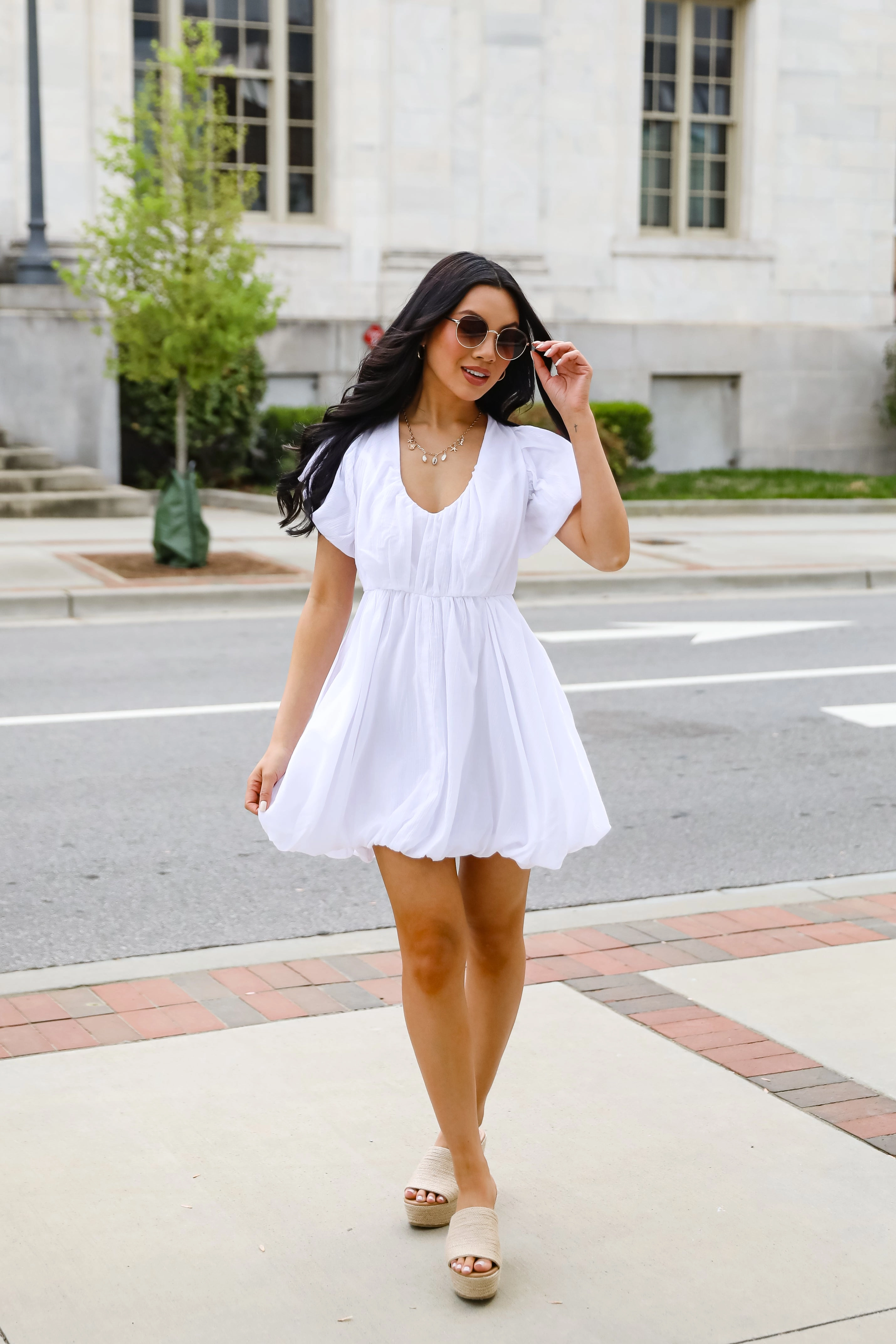 All The Charm Babydoll Mini Dress