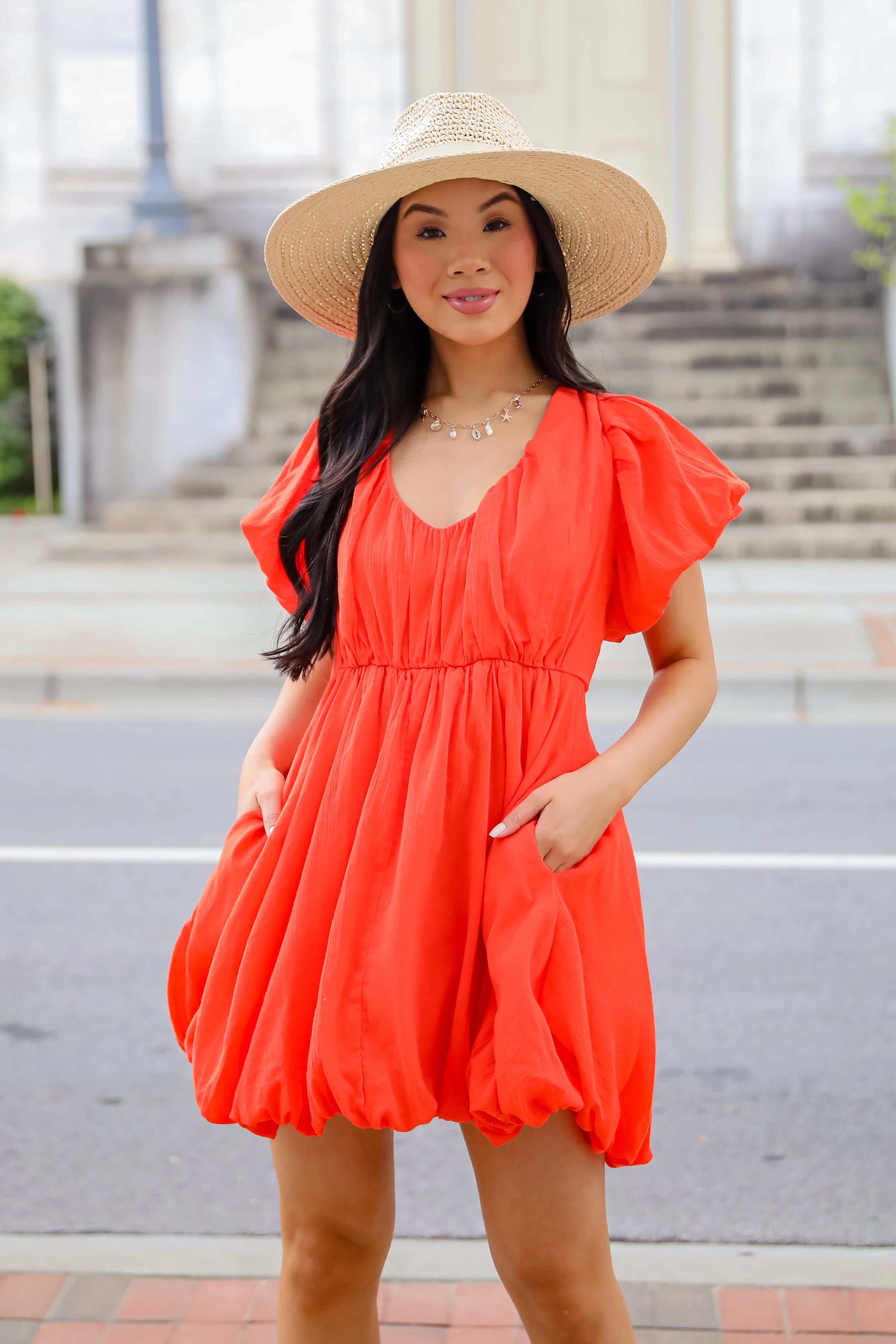All The Charm Babydoll Mini Dress