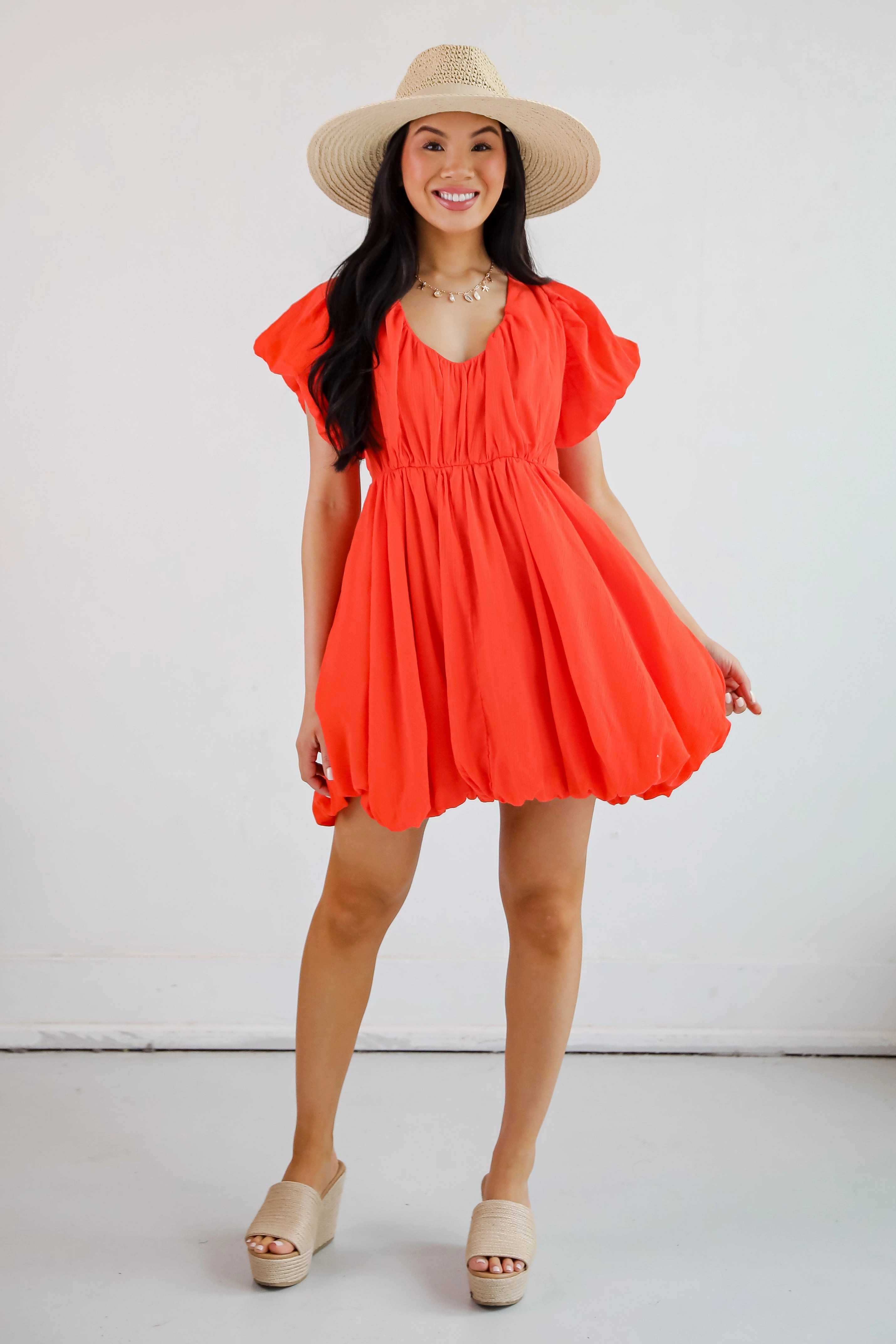All The Charm Babydoll Mini Dress