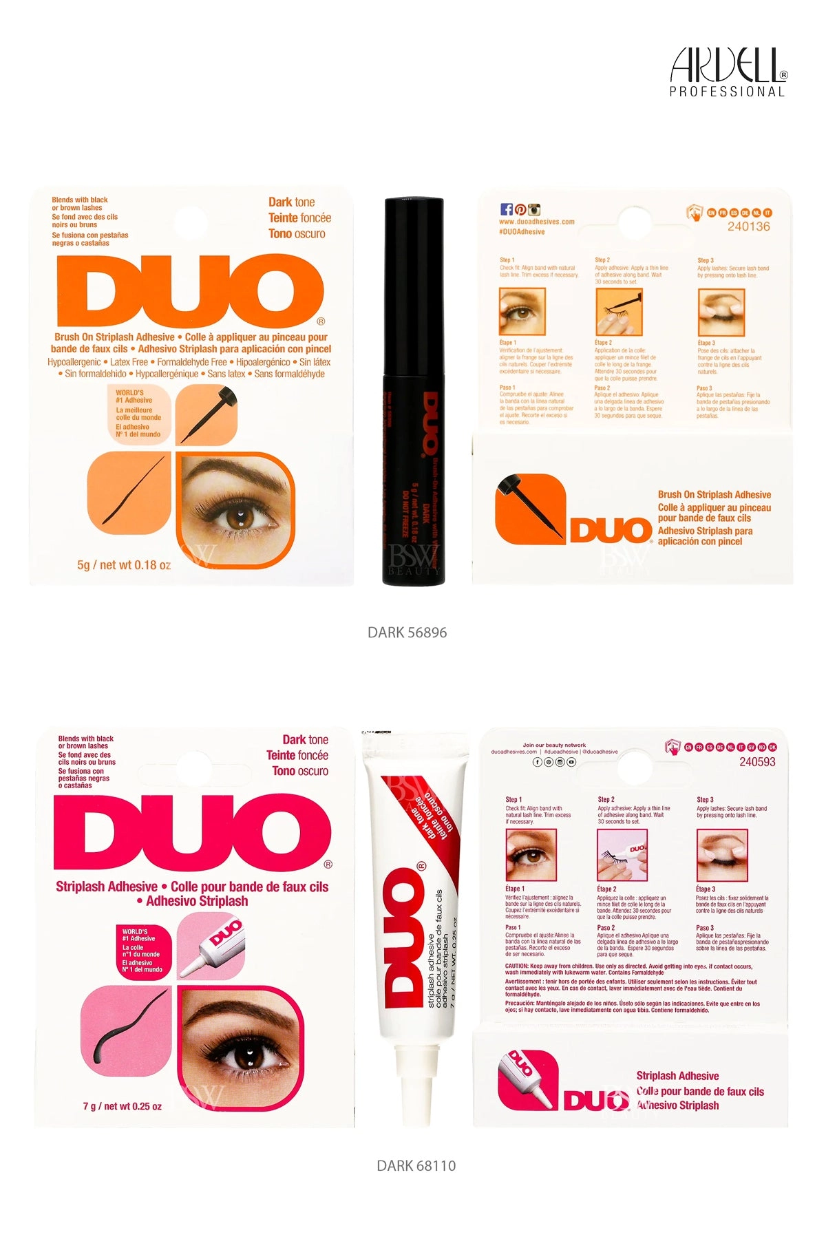 ARDELL DUO STRIP LASH ADHESIVE - 4 TYPES