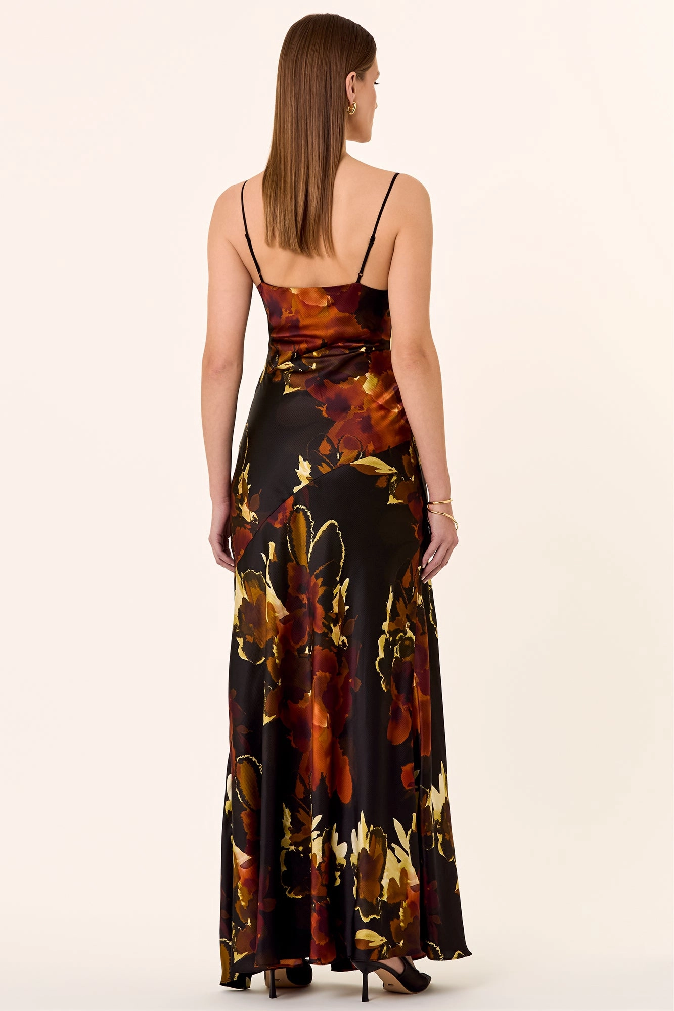 Ariel Gown - Blur Floral Black
