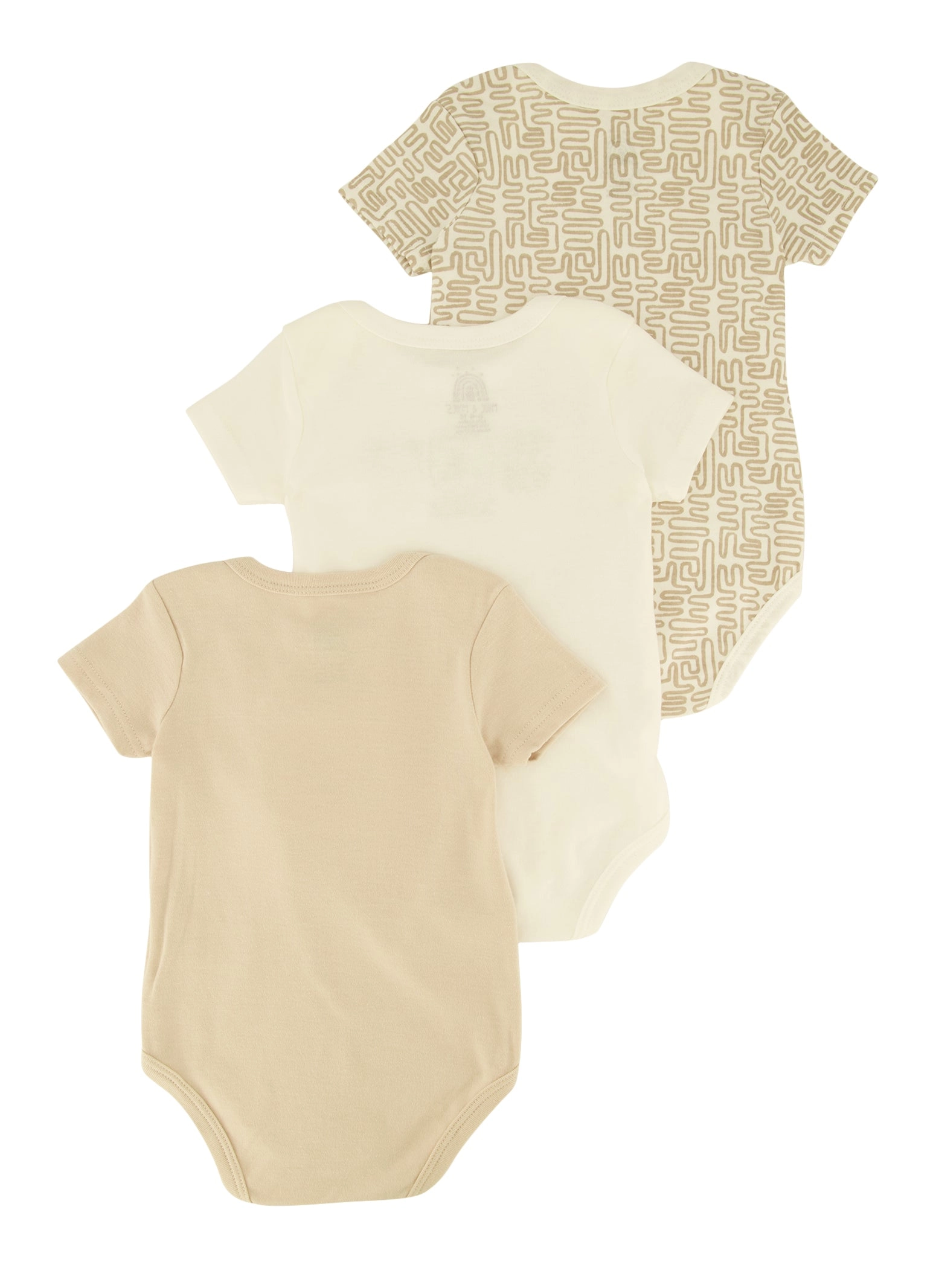 Baby Boys 0-9M Beary Cute Chenille Patch Graphic Bodysuits 3 Pack