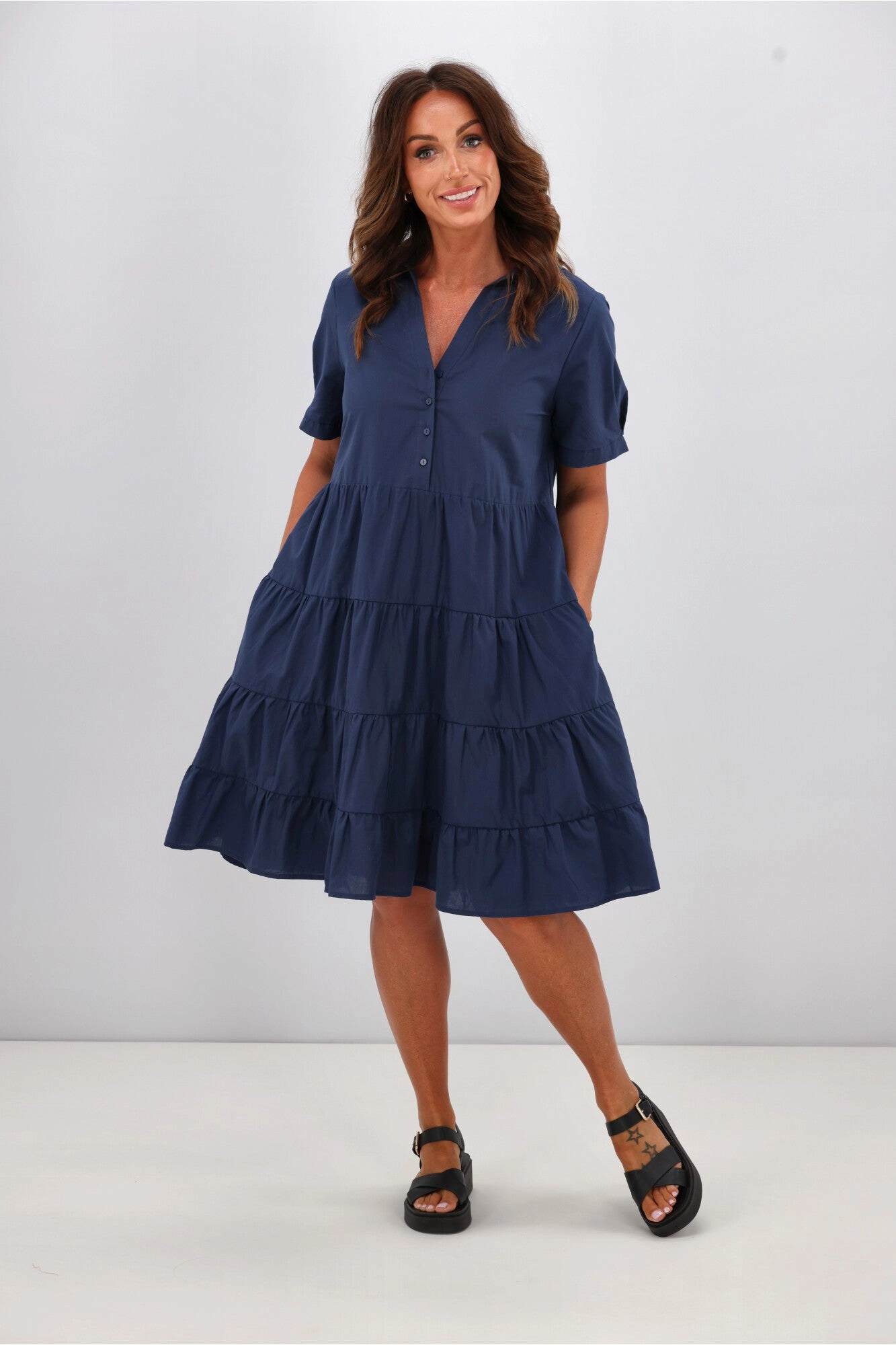 Betty Basics Estelle Dress Dark Blue