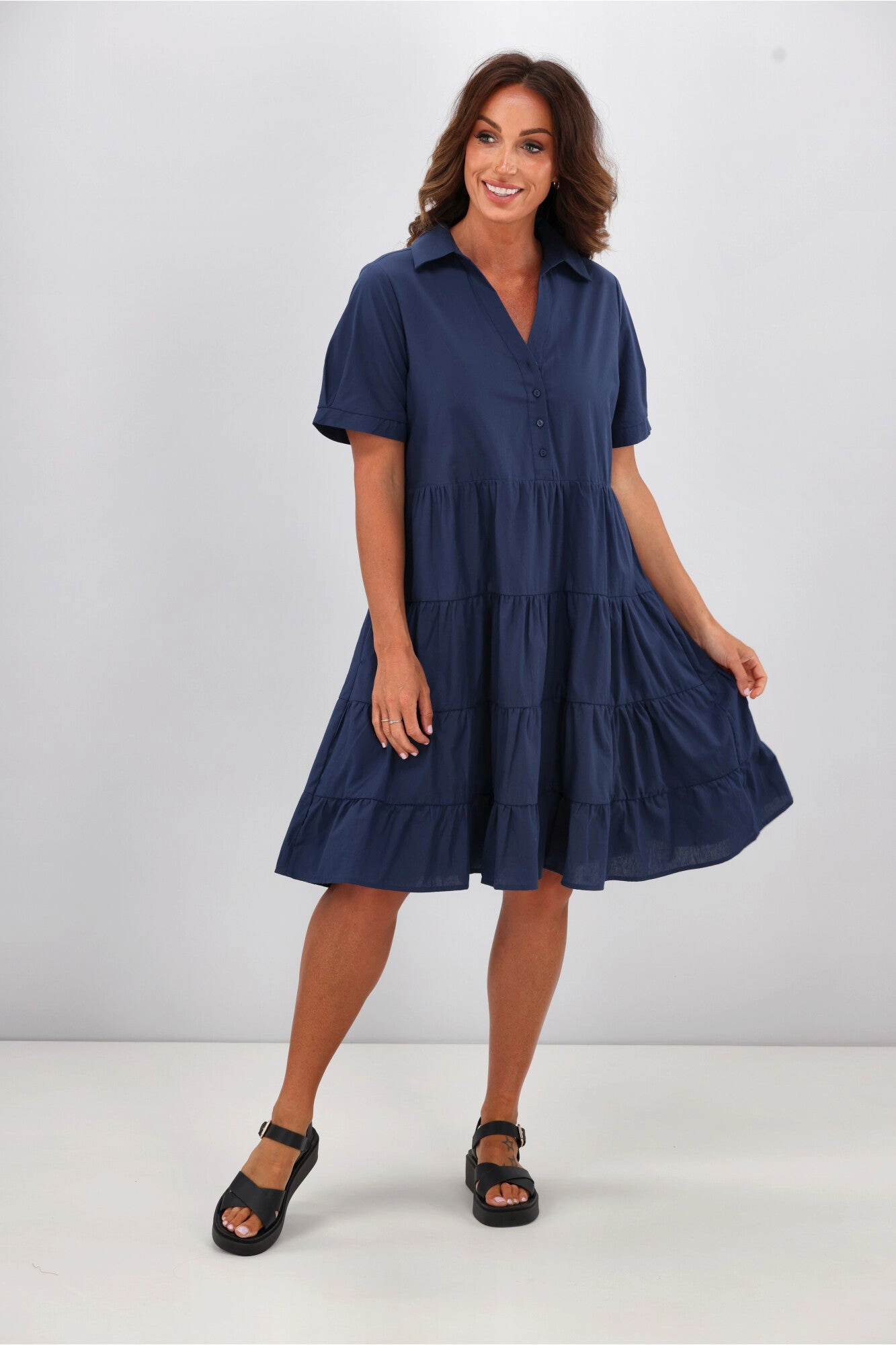 Betty Basics Estelle Dress Dark Blue