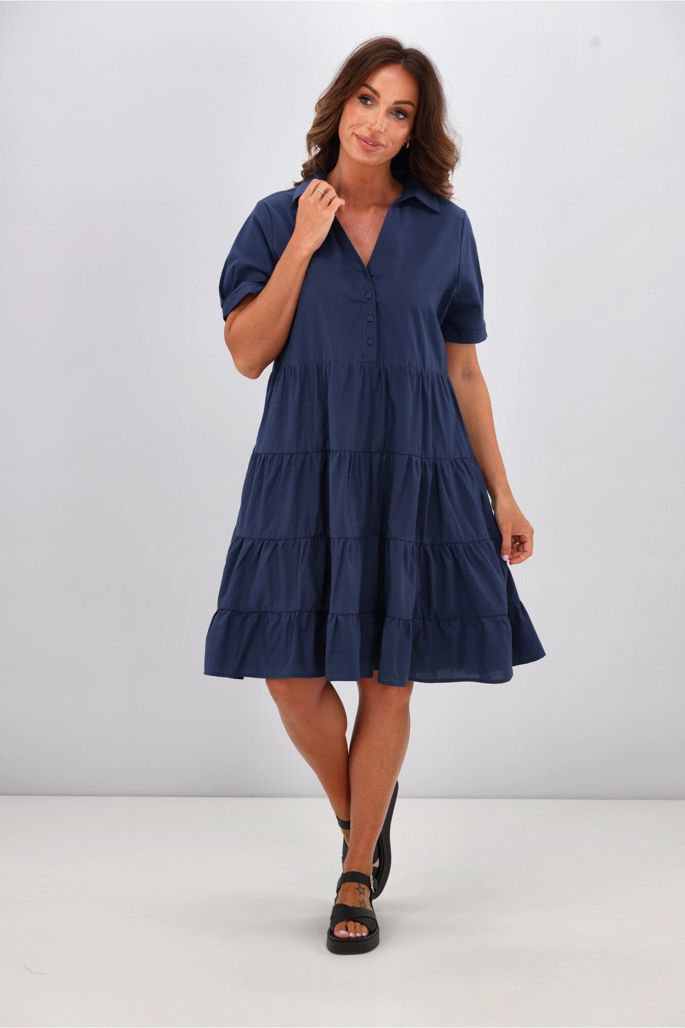 Betty Basics Estelle Dress Dark Blue