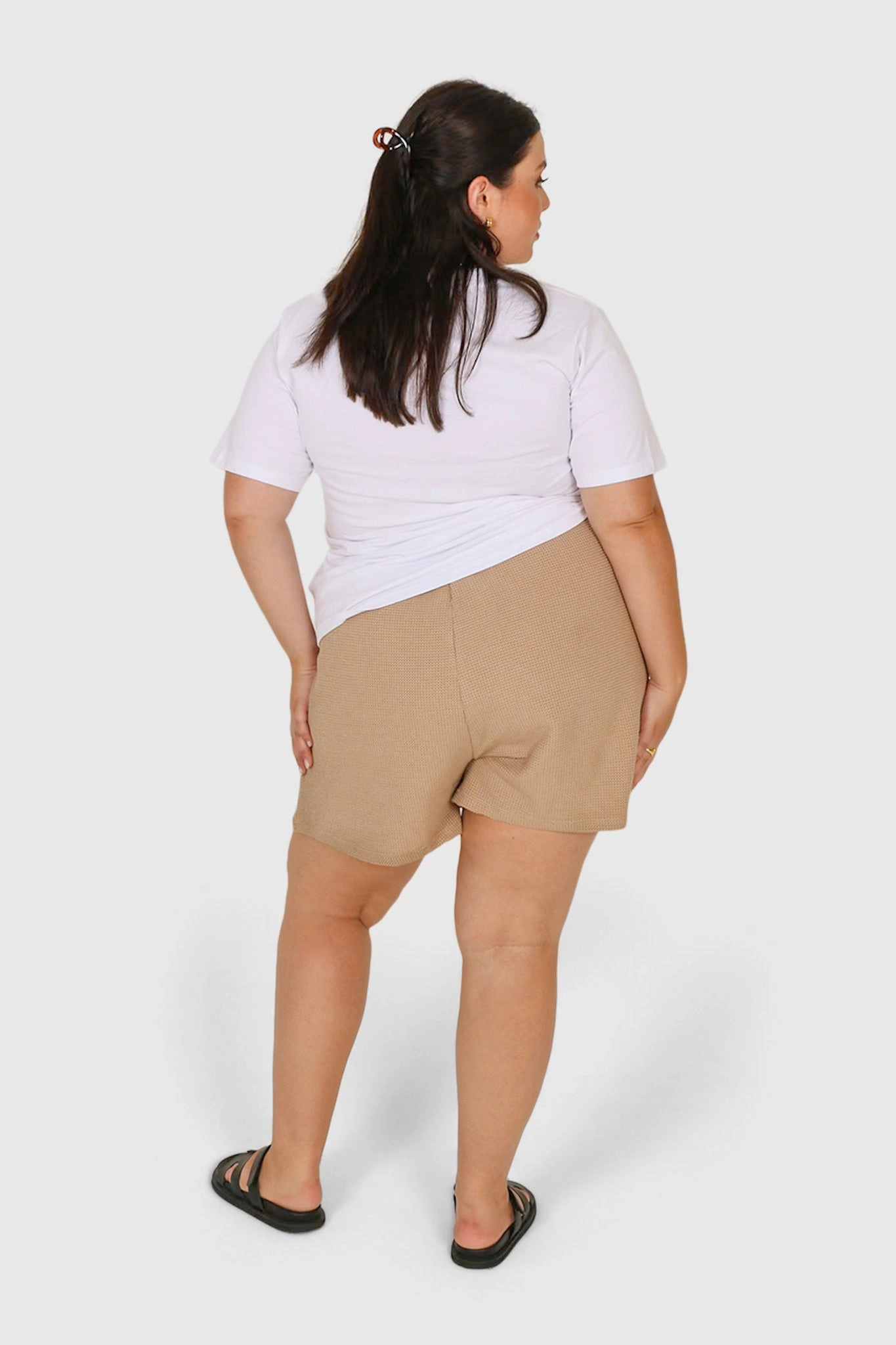 CAPRI WAFFLE SHORTS BISCUIT