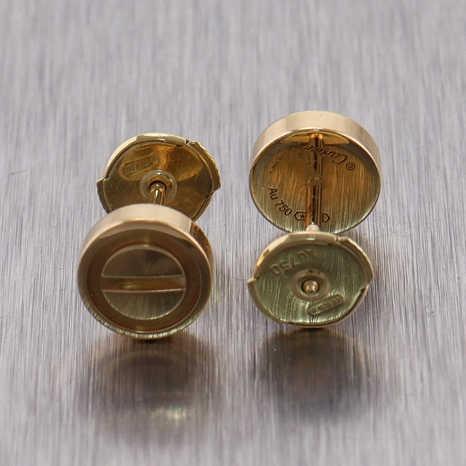 Cartier 18k Yellow Gold Love Earrings