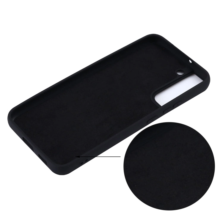 For Samsung Galaxy S22 5G Pure Color Liquid Silicone Shockproof Full Coverage Phone