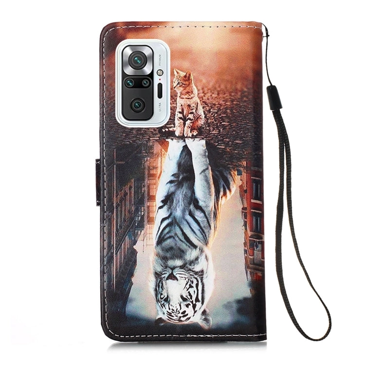 For Xiaomi Redmi Note 10 Pro / Note 10 Pro Max Colored Drawing Pattern Plain Weave Horizontal Flip