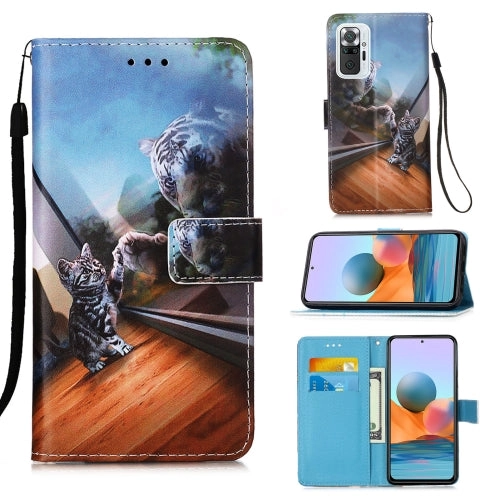 For Xiaomi Redmi Note 10 Pro / Note 10 Pro Max Colored Drawing Pattern Plain Weave Horizontal Flip