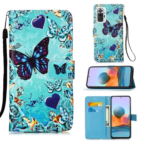 For Xiaomi Redmi Note 10 Pro / Note 10 Pro Max Colored Drawing Pattern Plain Weave Horizontal Flip