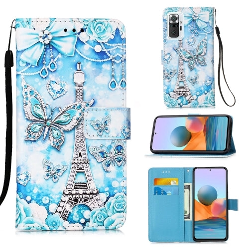 For Xiaomi Redmi Note 10 Pro / Note 10 Pro Max Colored Drawing Pattern Plain Weave Horizontal Flip