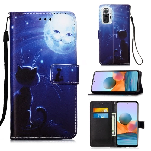 For Xiaomi Redmi Note 10 Pro / Note 10 Pro Max Colored Drawing Pattern Plain Weave Horizontal Flip
