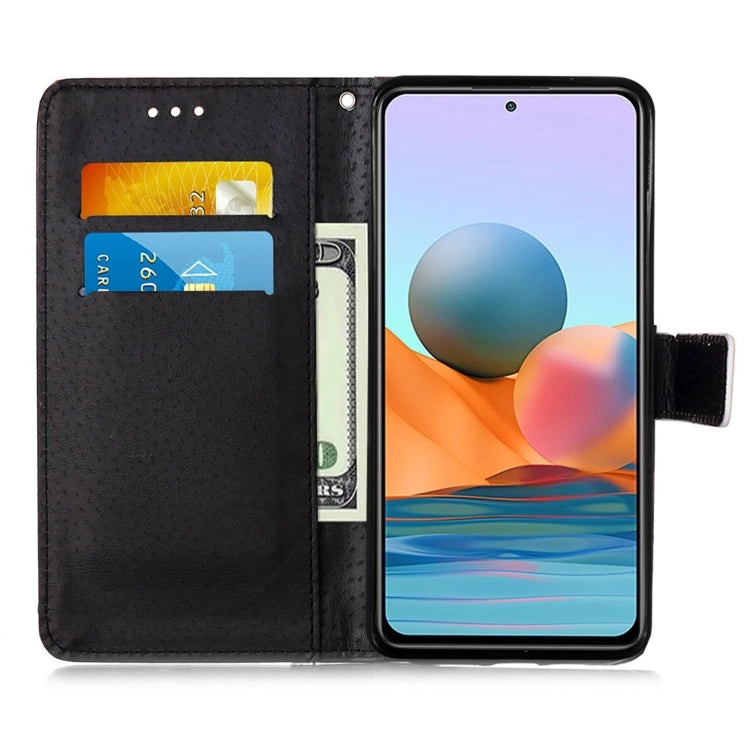 For Xiaomi Redmi Note 10 Pro / Note 10 Pro Max Colored Drawing Pattern Plain Weave Horizontal Flip