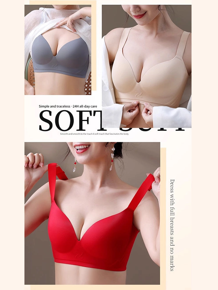 Full Coverage Deep V Seamless Bra