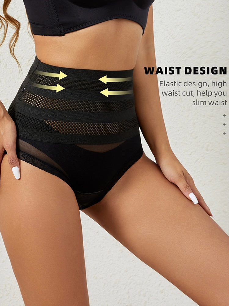 High-Waist Mesh Breathable Tummy Control Shaper Shorts