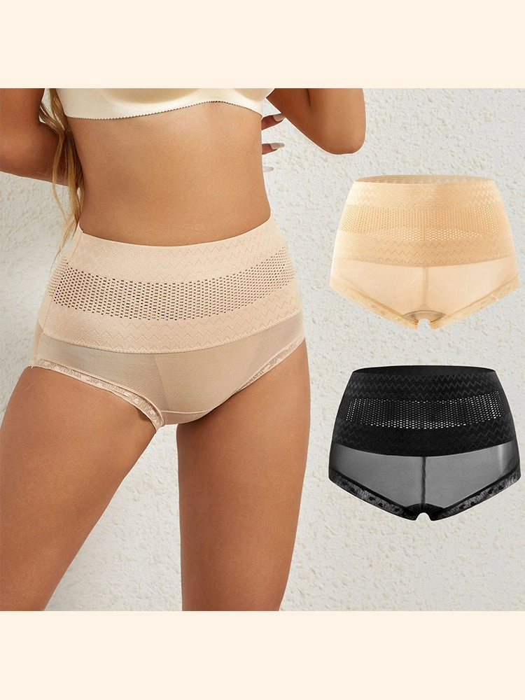High-Waist Mesh Breathable Tummy Control Shaper Shorts