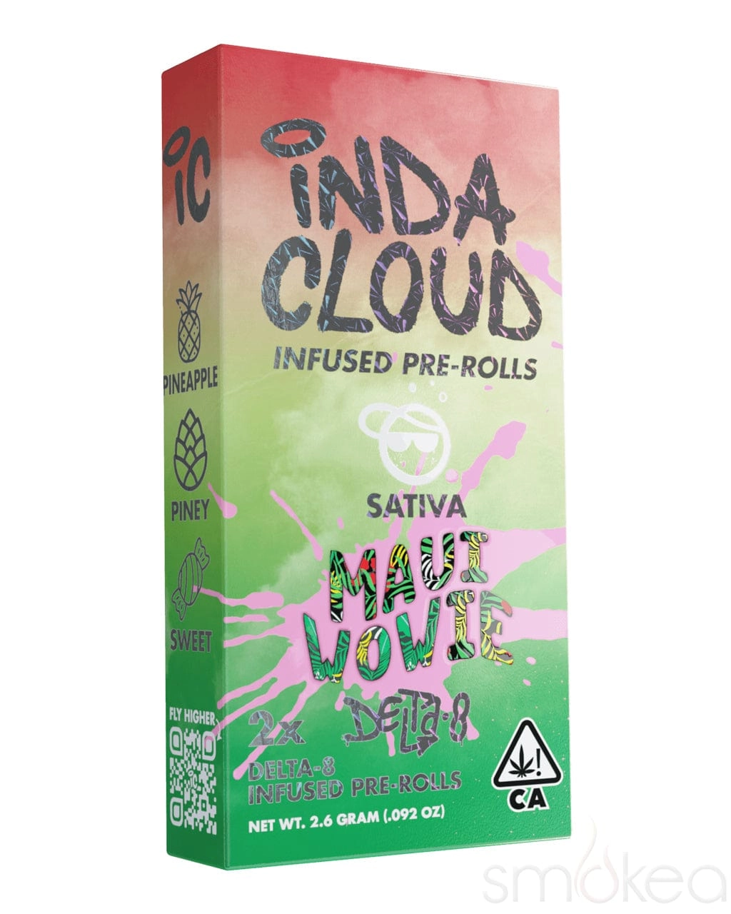Indacloud King Size Delta 8 Pre-Rolls - Maui Wowie (2-Pack)