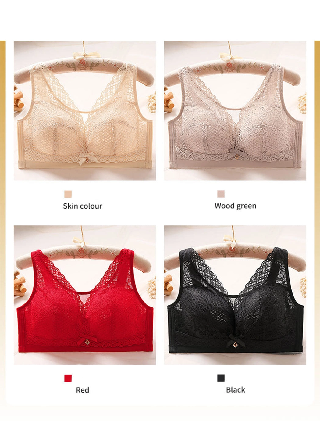 Lace Thin Breathable Adjustable Wireless Bra