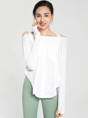 Long Sleeve Lightweight Yoga Compression Workout Tops Athletic Wear Shirts