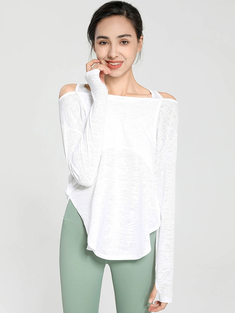 Long Sleeve Lightweight Yoga Compression Workout Tops Athletic Wear Shirts
