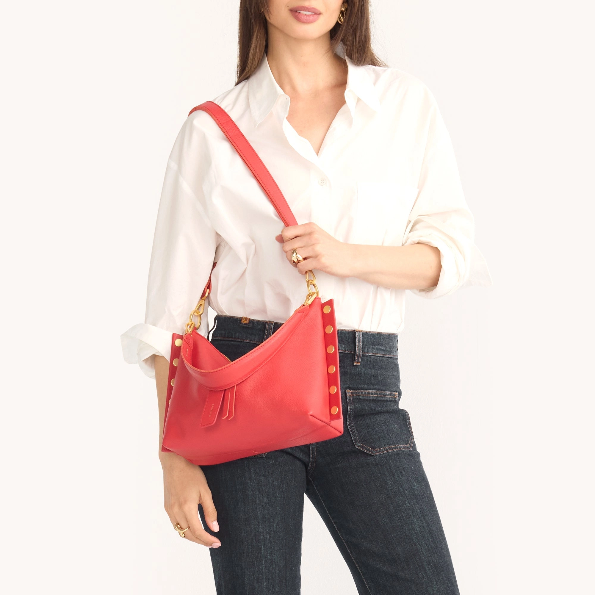 Mr. G | Poppy Red/Brushed Gold | Med