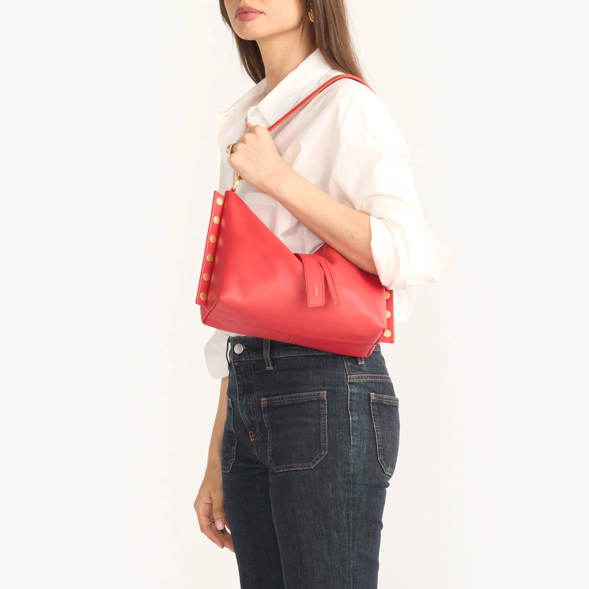 Mr. G | Poppy Red/Brushed Gold | Med