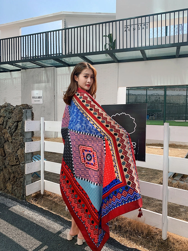 Multi Print Beach Sun Protection Cover Beach Towel