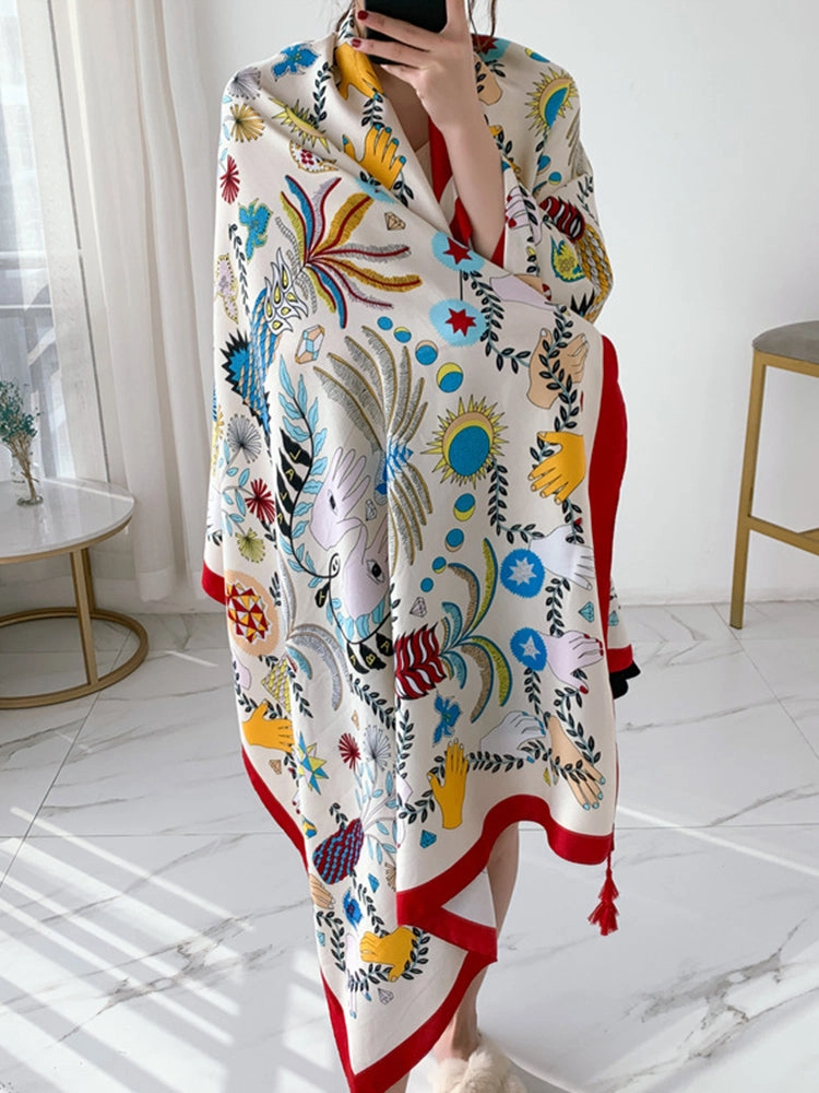Multi Print Beach Sun Protection Cover Beach Towel