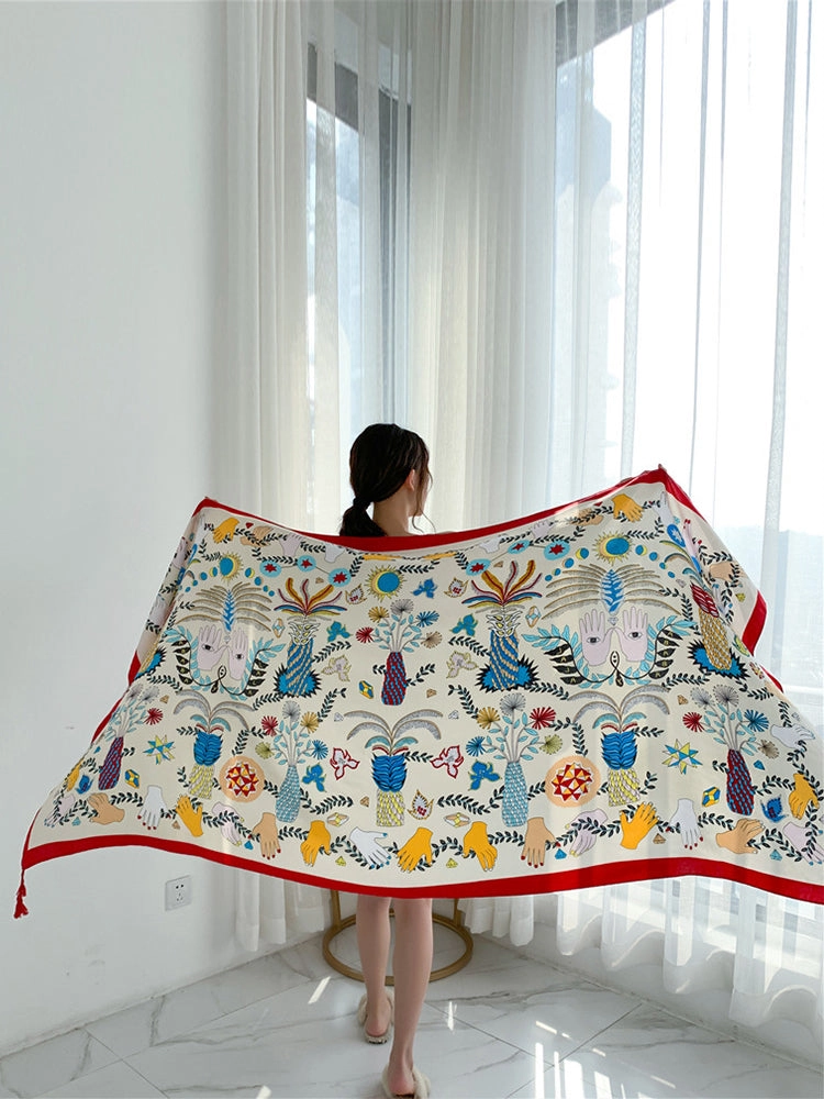 Multi Print Beach Sun Protection Cover Beach Towel