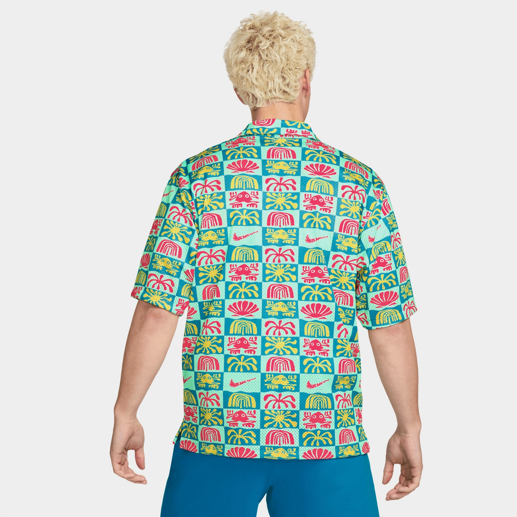 Nike Spring Break Button Up Shirt Laser Blue / Mint Foam