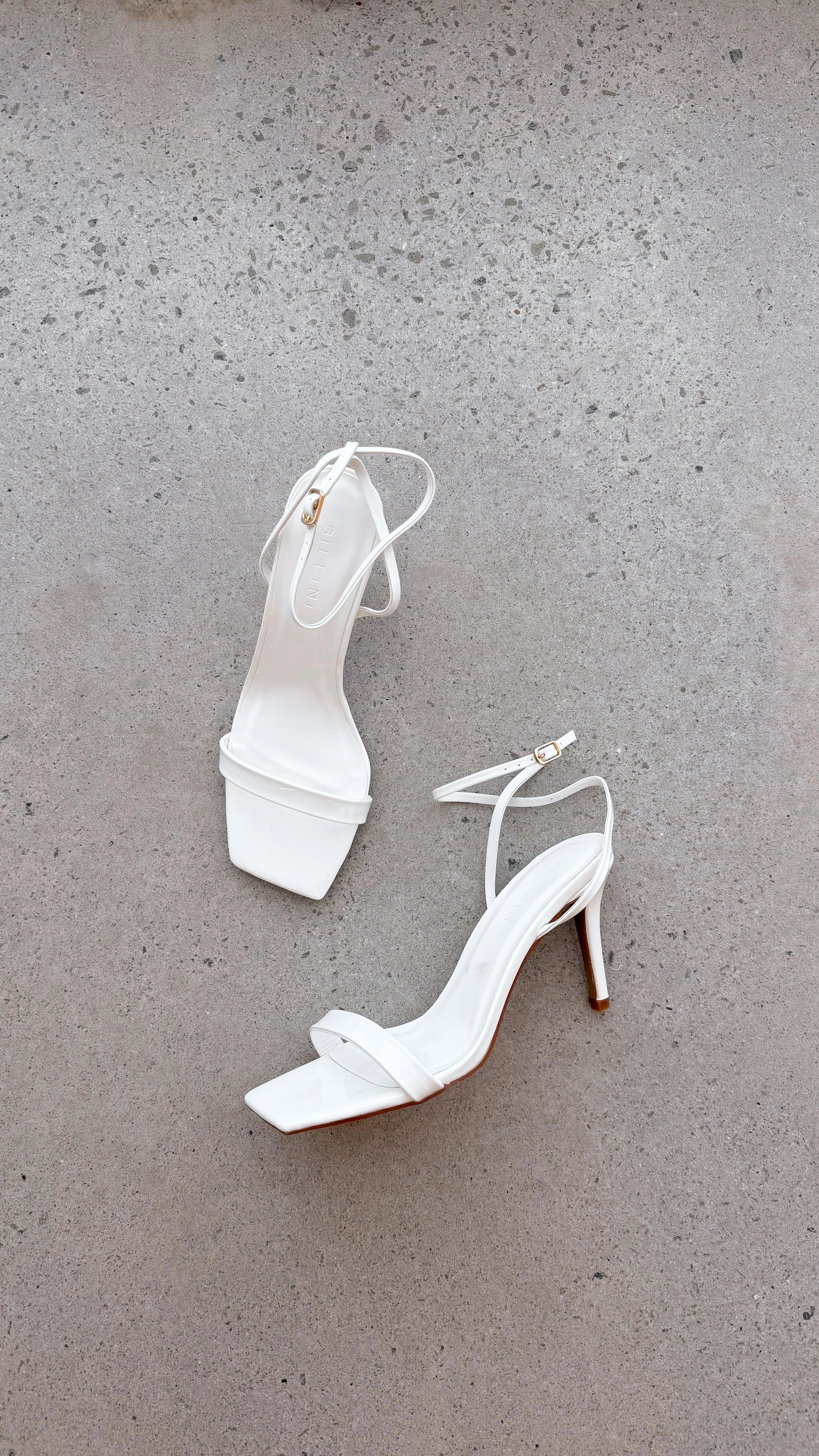Octans Heel - White Patent